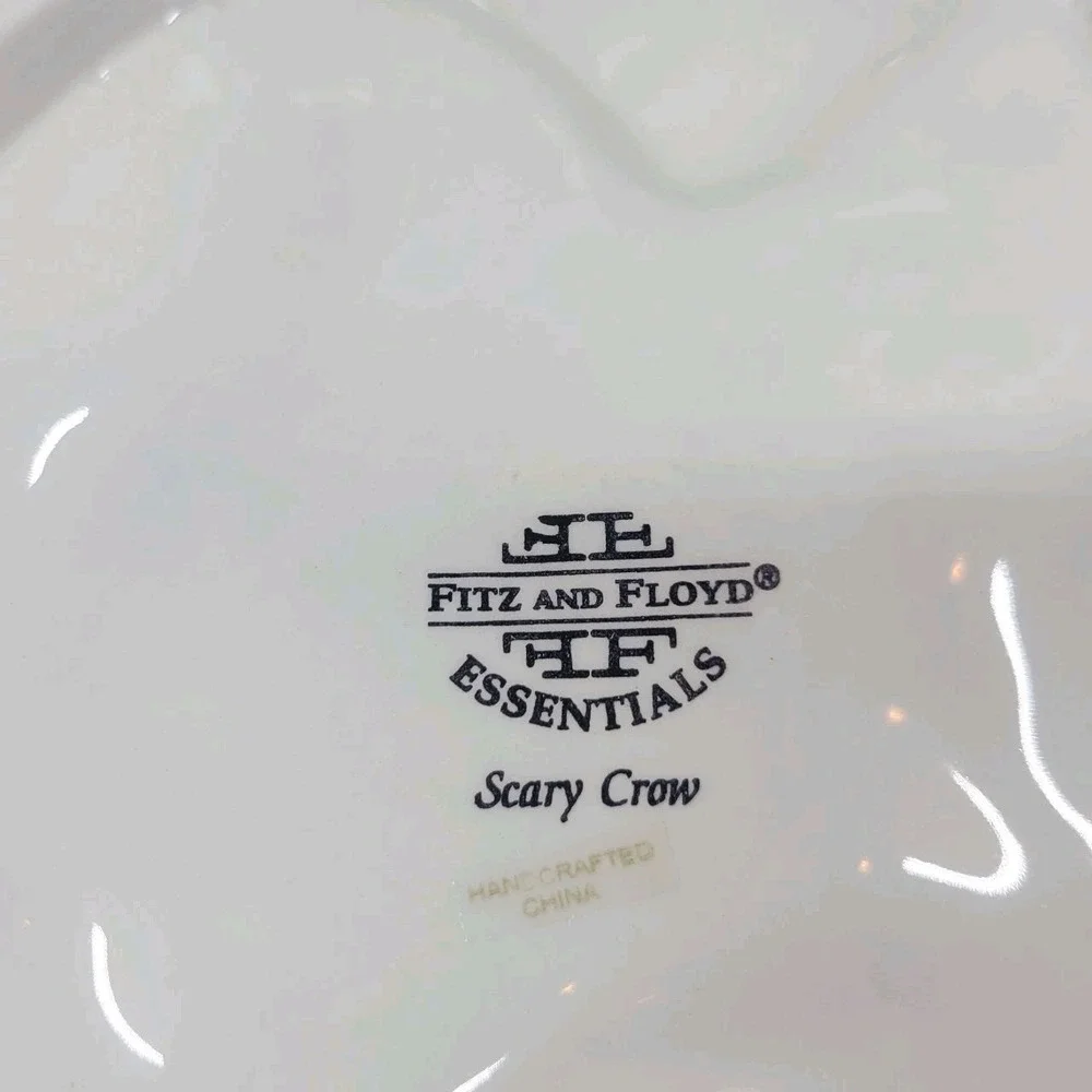 Fitz‎ & Floyd Scary Crow Canape Snack Plate W Box Halloween Fall